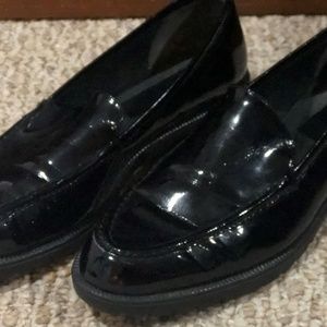 Black Patent Leather Loafers women's size 10
